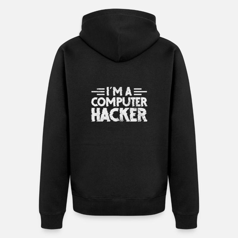 Hacker - Veste à capuche bio Premium Unisexe - noir