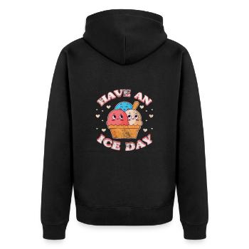 Glace - Veste à capuche bio Premium Unisexe - noir - Dos - Nico (187cm)