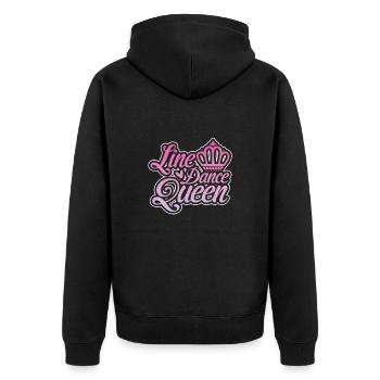 Linedance Country Line Dancer Linedancing Geschenk - Unisex Premium Bio Zip Hoodie - Schwarz - Hinten - Nico (187cm)