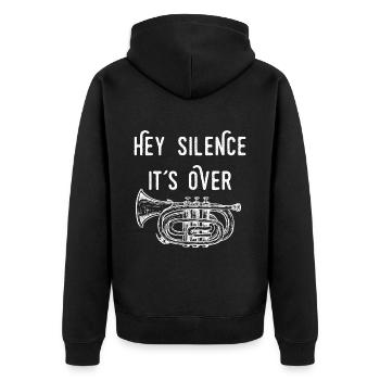 Mellophonist, Musical Instrument Orchestra, - Unisex Premium Organic Zip Hoodie - black - Back - Nico (187cm)