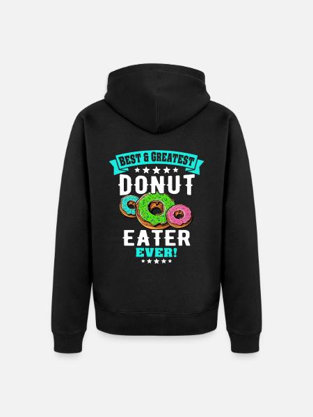 Donut Dear Donut Lovers - Unisex Premium Organic Zip Hoodie - black