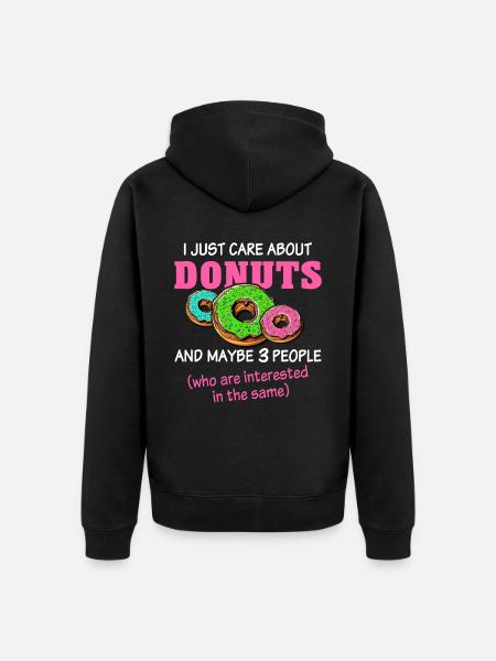 Donut Liebe Doughnut - Unisex Premium Bio Zip Hoodie - Schwarz