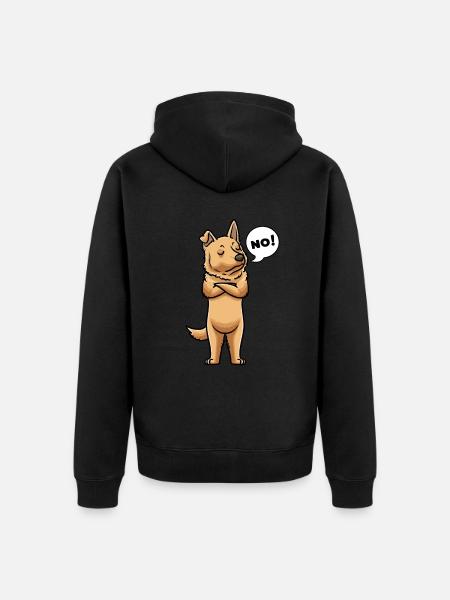 Perro Pastor Vasco Hund Baskisk Hyrdehund - Premium økologisk unisex-hættejakke - sort
