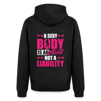 Comptable Conseiller fiscal Investissement - Veste à capuche bio Premium Unisexe - noir - Dos - Nico (187cm)