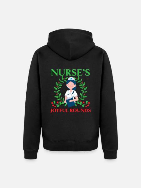 Infirmière Joyful Rounds Infirmière - Veste à capuche bio Premium Unisexe - noir