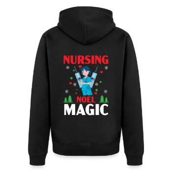 Soins infirmiers Noel Magic Medical Patients - Veste à capuche bio Premium Unisexe - noir - Dos - Nico (187cm)