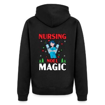 Soins infirmiers Noel Magic Medical Patients - Veste à capuche bio Premium Unisexe - noir - Dos - Nico (187cm)