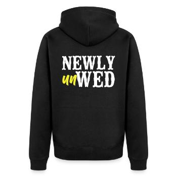 Happy Divorce Party Newly Unwed - Unisex Premium Organic Zip Hoodie - black - Back - Nico (187cm)