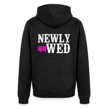 Happy Divorce Party Newly Unwed - Unisex Premium Organic Zip Hoodie - black - Back - Nico (187cm)