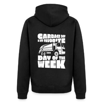 Truck Driver Trucker Truck Driver Funny - Unisex Premium Organic Zip Hoodie - black - Back - Nico (187cm)