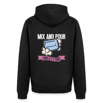 soap soap making soap maker soap boiler - Unisex Premium Organic Zip Hoodie - black - Back - Nico (187cm)