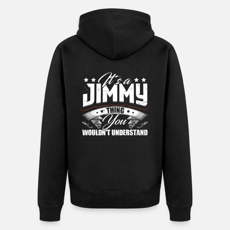 C’est un truc de Jimmy - Veste à capuche bio Premium Unisexe - noir