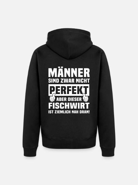 Fischwirt - Unisex Premium Bio Zip Hoodie - Schwarz