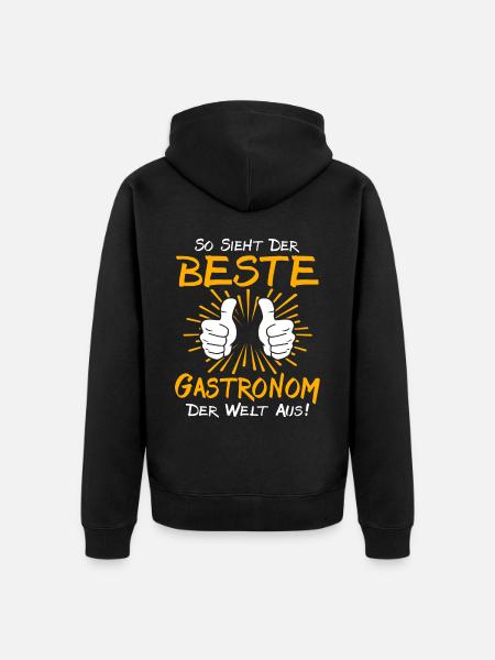 Gastronom Geschenkidee - Unisex Premium Bio Zip Hoodie - Schwarz