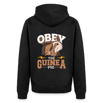 Cochon d’Inde Obéir à l’amoureux des animaux du cochon d’Inde Cavy - Veste à capuche bio Premium Unisexe - noir - Dos - Nico (187cm)
