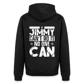 Drôle d’anniversaire de Jimmy - Veste à capuche bio Premium Unisexe - noir - Dos - Nico (187cm)