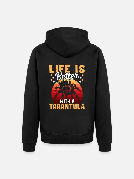 Life is better with the - Unisex Premium Organic Zip Hoodie - black