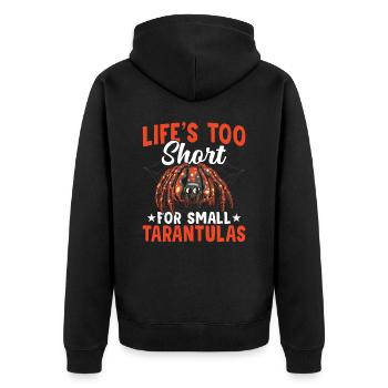 La vie est trop courte pour les propriétaires de tarentules - Veste à capuche bio Premium Unisexe - noir - Dos - Nico (187cm)