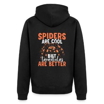 Tarantulas are better tarantula owners - Unisex Premium Organic Zip Hoodie - black - Back - Nico (187cm)