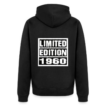 Edition Limitée 1960 Anniversaire 1960 Vintage Rétro - Veste à capuche bio Premium Unisexe - noir - Dos - Nico (187cm)