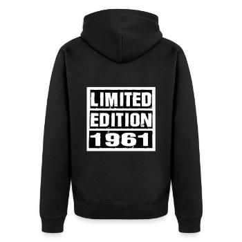 Edition Limitée 1961 Anniversaire 1961 Vintage Rétro - Veste à capuche bio Premium Unisexe - noir - Dos - Nico (187cm)