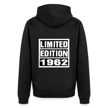 Edition Limitée 1962 Anniversaire 1962 Vintage Rétro - Veste à capuche bio Premium Unisexe - noir - Dos - Nico (187cm)