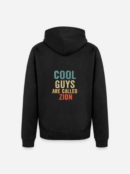 Cool guys are called Zion - Unisex Premium Organic Zip Hoodie - black
