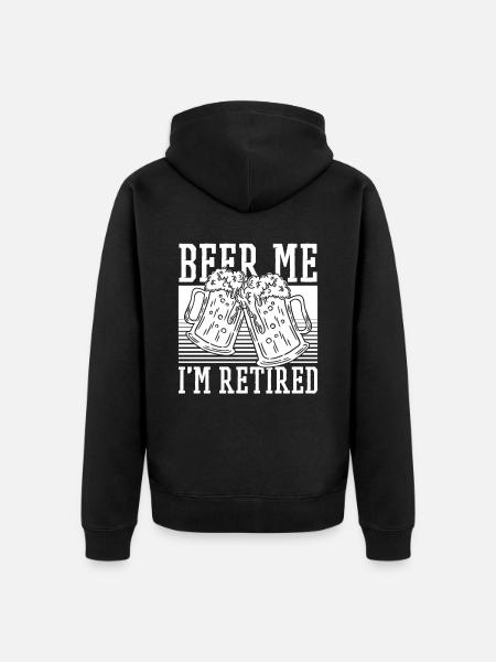 Pensioner pension - Unisex Premium Organic Zip Hoodie - black
