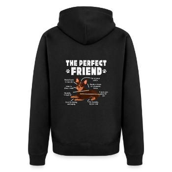 Bouvier australien - Veste à capuche bio Premium Unisexe - noir - Dos - Nico (187cm)