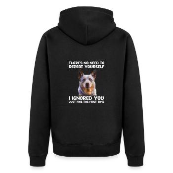 Bouvier australien - Veste à capuche bio Premium Unisexe - noir - Dos - Nico (187cm)