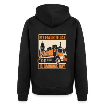 Chauffeur de camion Camionneur Chauffeur de camion Favori - Veste à capuche bio Premium Unisexe - noir - Dos - Nico (187cm)