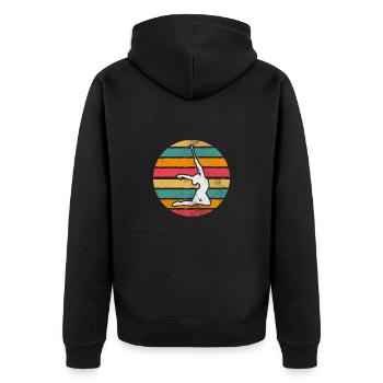 Baton Twirling - Unisex Premium Organic Zip Hoodie - black - Back - Nico (187cm)