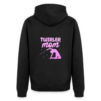 Baton Twirling Gymnastics Gymnastics Gift - Unisex Premium Organic Zip Hoodie - black - Back - Nico (187cm)