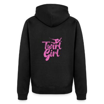 Baton Twirling - Unisex Premium Organic Zip Hoodie - black - Back - Nico (187cm)