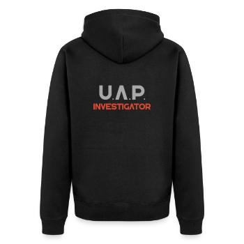 Uap Expert Alien Hunter Ufo - Unisex Premium Organic Zip Hoodie - black - Back - Nico (187cm)