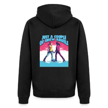 Patineur sur glace Patinage sur glace Patinage sur glace - Veste à capuche bio Premium Unisexe - noir - Dos - Nico (187cm)