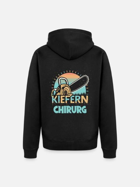 Kiefernchirurg - Unisex Premium Bio Zip Hoodie - Schwarz