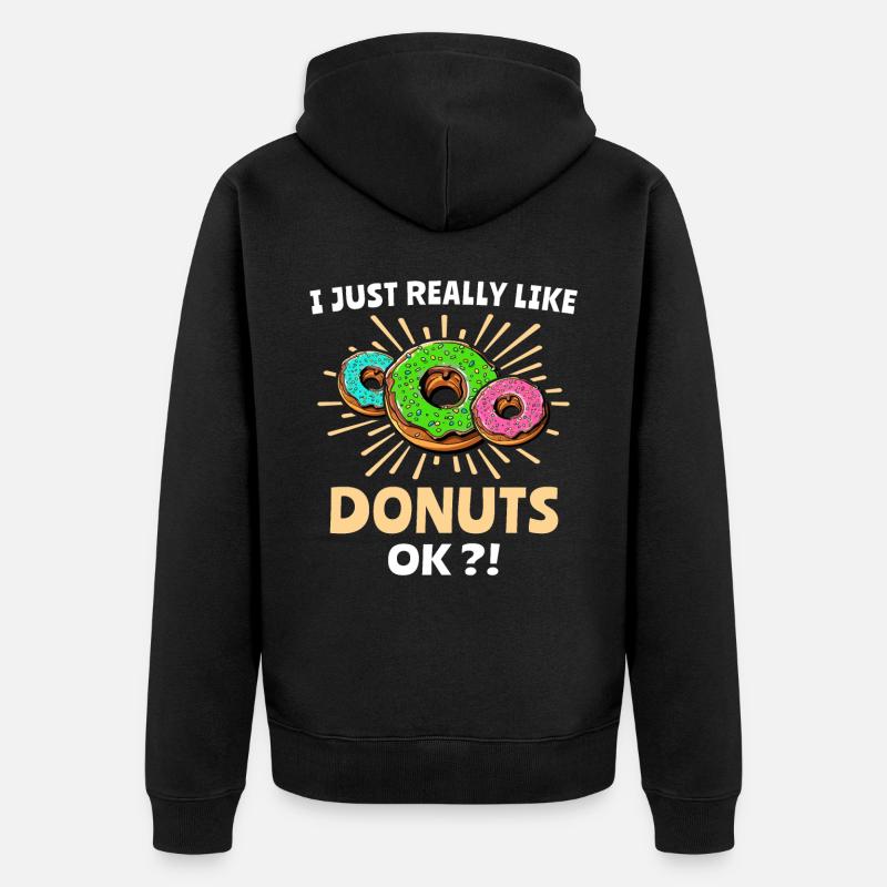 Donut Doughnut - Veste à capuche bio Premium Unisexe - noir