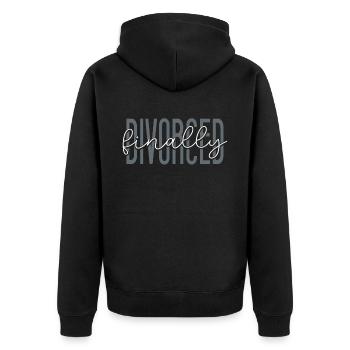 Happy Divorce Party Divorced - Unisex Premium Organic Zip Hoodie - black - Back - Nico (187cm)