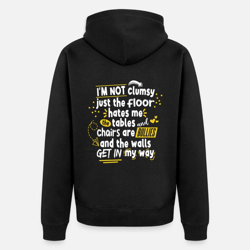 Sarcasme Citation Ironique Humour - Veste à capuche bio Premium Unisexe - noir