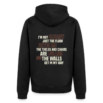 Drôle de sarcasme maladroit Blague ironique - Veste à capuche bio Premium Unisexe - noir - Dos - Nico (187cm)