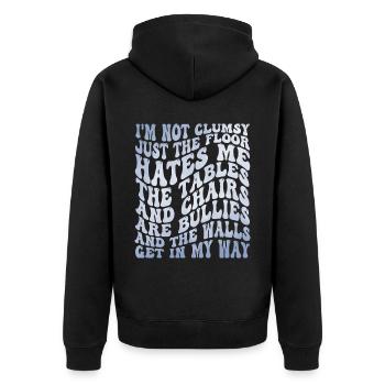 Humour maladroit maladroit humour drôle - Veste à capuche bio Premium Unisexe - noir - Dos - Nico (187cm)