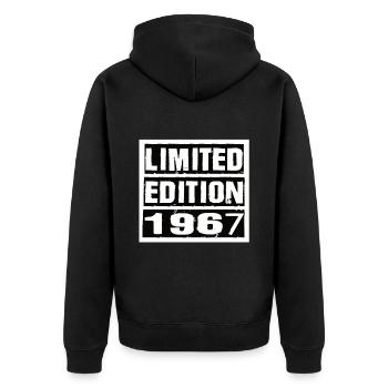 Edition Limitée 1967 Anniversaire 1967 Vintage Rétro - Veste à capuche bio Premium Unisexe - noir - Dos - Nico (187cm)