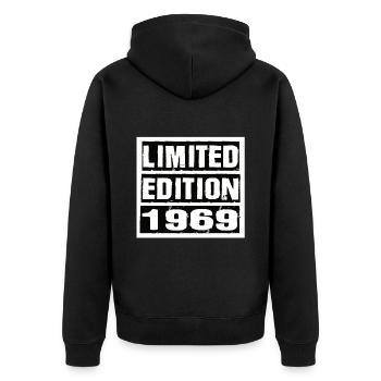 Edition Limitée 1969 Anniversaire 1969 Vintage Rétro - Veste à capuche bio Premium Unisexe - noir - Dos - Nico (187cm)