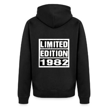 Edition Limitée 1982 Anniversaire 1982 Vintage Rétro - Veste à capuche bio Premium Unisexe - noir - Dos - Nico (187cm)