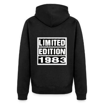 Edition Limitée 1983 Anniversaire 1983 Vintage Rétro - Veste à capuche bio Premium Unisexe - noir - Dos - Nico (187cm)