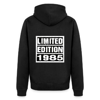 Edition Limitée 1985 Anniversaire 1985 Vintage Rétro - Veste à capuche bio Premium Unisexe - noir - Dos - Nico (187cm)