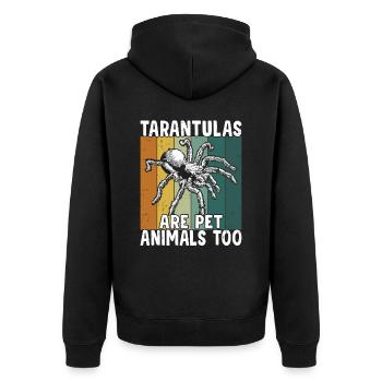 Tarentules, animaux domestiques, propriétaires d’araignées - Veste à capuche bio Premium Unisexe - noir - Dos - Nico (187cm)