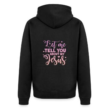 Bible Bible Versets chrétiens Don de Jésus - Veste à capuche bio Premium Unisexe - noir - Dos - Nico (187cm)
