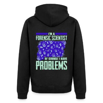 Drôle de chercheur scientifique - Veste à capuche bio Premium Unisexe - noir - Dos - Nico (187cm)